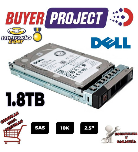 Disco Duro Dell 1.8tb Sas 10k 2.5'' 12g Sff Server Hot-plug