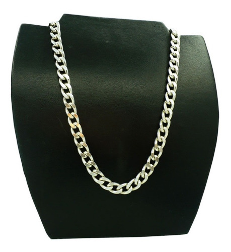 Cadena Plata 925 Hombre Cubana Groumet 9 Mm Gruesa Maciza Color Plateado