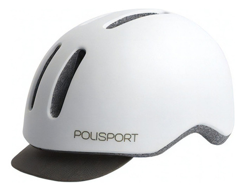 Casco Polisport Commuter Para Ciclismo Urbano Color Blanco Talle M