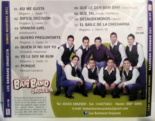 Cd Los Bam Band (somos Nosotros 2011)