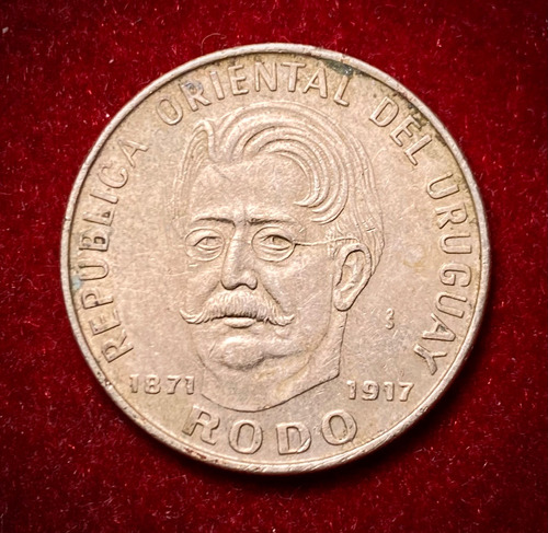 Moneda 50 Pesos Uruguay Rodo 1971