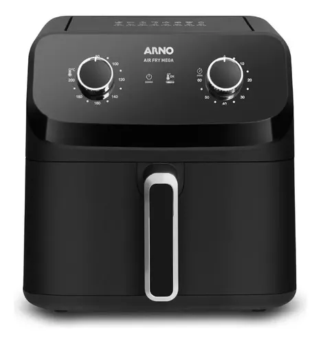 Fritadeira Sem Óleo Air Fryer Arno Mega 7,5l Preta Afm7 Cor Preto