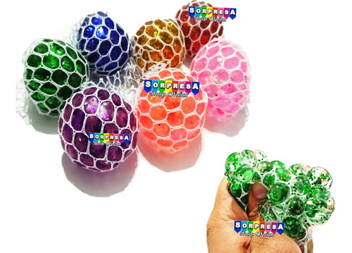 48 Pelotas Squishy Glitter Juguete Piñata Bolo Fiesta Cumple