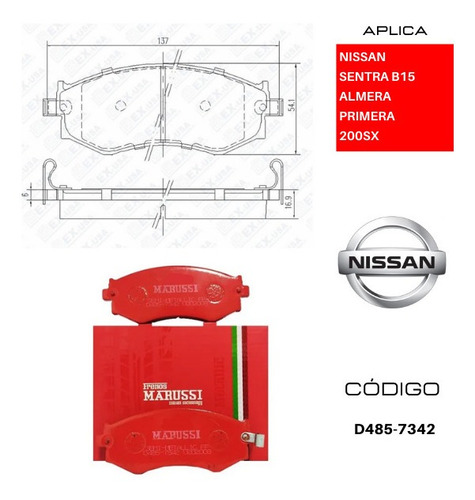 Pastillas Delanteras De Frenos Nissan 200sx 1.8 1988-1994