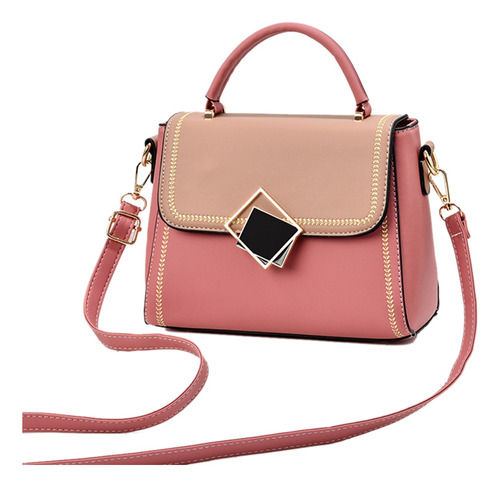 Bandolera De Material Pu, Bolso De Mano Lady Pink