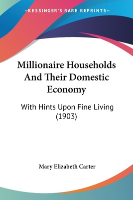 Libro Millionaire Households And Their Domestic Economy: ...