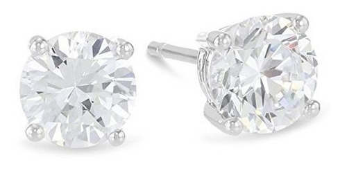 1-2 Quilates Pendientes Solitario De Diamante De 18 Quilates