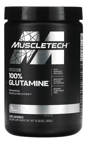 Platinum Glutamine Glutamina 300 Gramos 300gr Muscletech