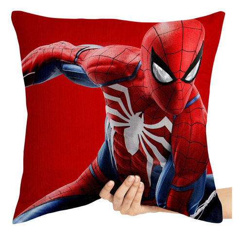 Almofada Decorativa Grande Homem Aranha Spiderman Marvel Red