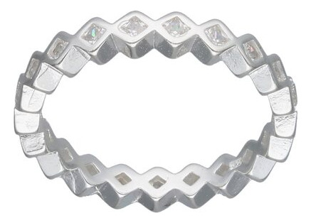 Anillo Plata 925 Peluquera Hexagonal 12 Mm 5 Gr Kendra Joyas