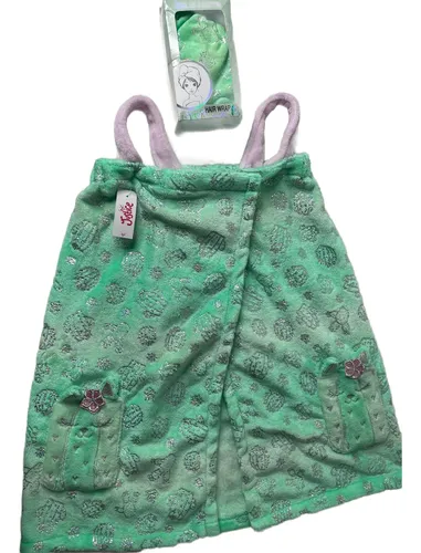 Bata Salida De Baño Con Hair Wrap Nena Justice
