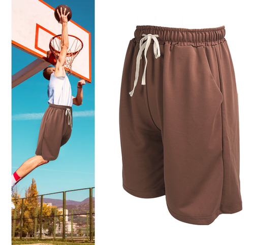 Bermudas Casuales Para Hombre Con Cordón Elástico Ajustable