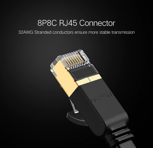 Imagen 9 de 9 de Cable Ethernet Rj45 Cat7 10gbp Lan Cable Stp 20metros Ugreen