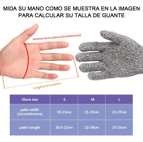 . 5 Par Guante Anticorte De Seguridad Industrial Resistentes