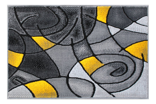 Masada Rugs - Alfombra Moderna Contemporanea, Color Gris Y N