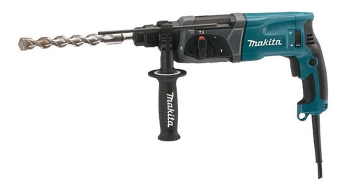 Martelete eletropneumático Makita HR2470X azul com 800W de potência 220V