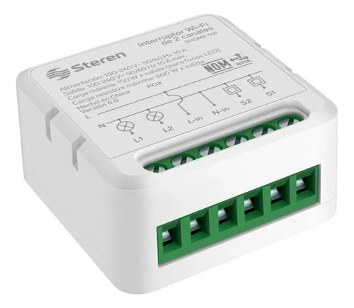 Interruptor Wi-fi De 2 Canales Steren