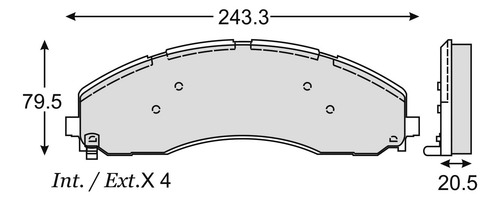 Balatas Delanteras F-550 Super Duty 2018-2022 Schaeffler Fag