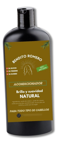 Acondicionador Natural De Romero, Con Aceite De Argán