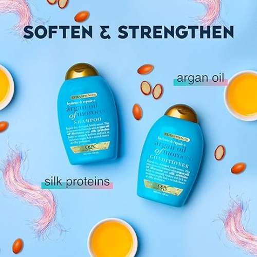 Ogx Champú Y Acondicionador Extra Fuerte De Aceite De Argán