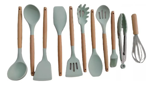 Set Juego Utensilios Cucharones Silicona X11 Piezas Cocina