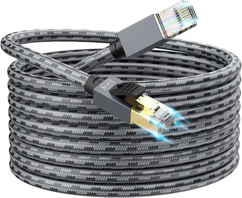 Cable Ethernet Cat 8 De 100 Pies, Resistente, 26 Awg, N...