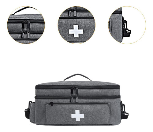 Bolsa De Primeros Auxilios Bolsa De Almacenamiento Gris