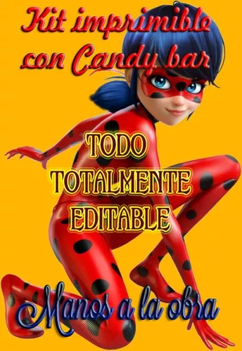 Kit Imprimible Candy Bar Ladybug Miraculous Cat Noir Full