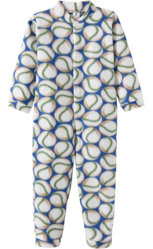 Pijama Infantil Menino Macacão Soft Longo De Inverno