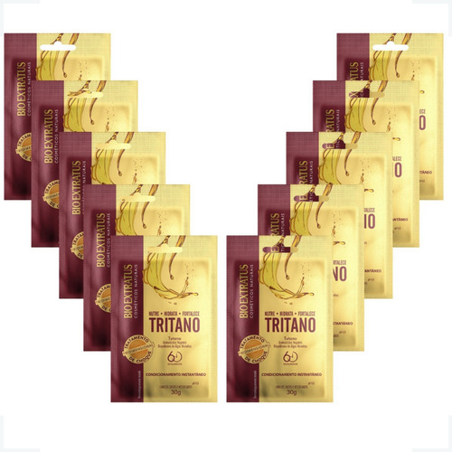 10 Tratamento Choque Tridimensional Tritano 30g Bio Extratus