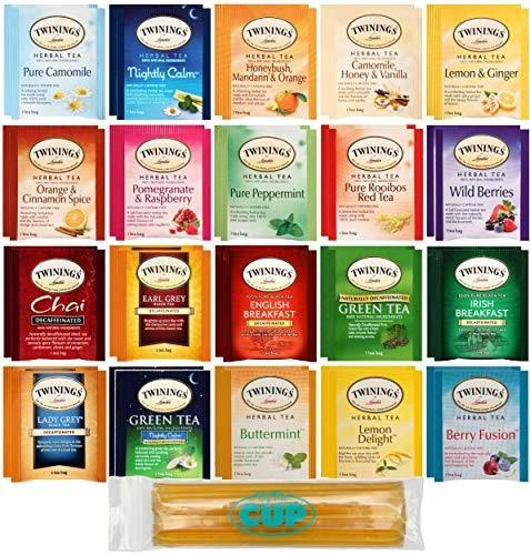 Caja De Tè Twinings Herbal & Decaf Tea Sampler, 40 Unidades