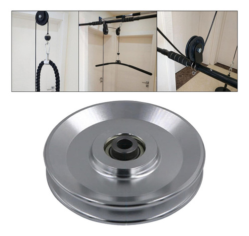Polea De Rodamiento De Aleación De Aluminio 110 Mm Plata