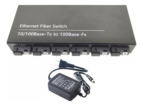 Conmutador Fast Ethernet 10/100 M, 25 Km, Medios Ópticos