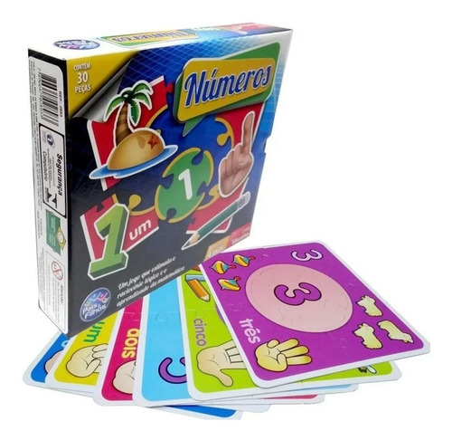 Jogo Pedagógico Aprender Números 30 Peças Pais & Filhos