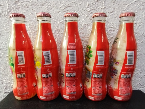 Lote Botellas Coca Cola Bicentenario 2010 Vacías 5-pack (Usado)