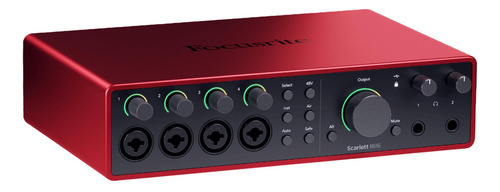 Interface Focusrite Scarlett 18i16 4th Generation Usb Tipo C Vermelho