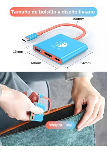 Switch Dock Para Nintendo Switch Adaptador De Tv, Usb-c