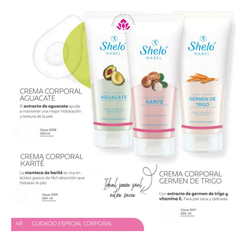 Crema Corporal Karite Shelo Nabel® 250ml. 5 Piezas
