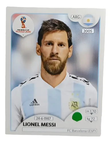 Estampa Lionel Messi Mundial Rusia 2018 Panini Mundial Rusia 2018