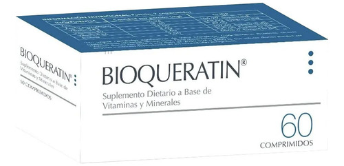 Bioqueratin Keratina Para Crecimiento Cabello 60 Comprimidos