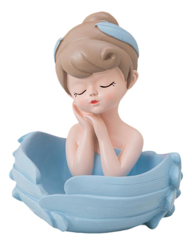 Caja De Almacenamiento Decorativa Para Niña, Soporte Azul