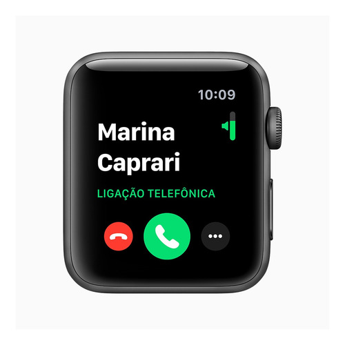 Imagem 3 de 6 de Apple Watch Series 3 (gps) - Caixa De Alumínio Cinza-espacial De 42 Mm - Pulseira Esportiva Preto