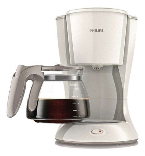 Imagen 3 de 3 de Cafetera Philips Daily Collection HD7447 semi automática blanca y beige seda de filtro 220V