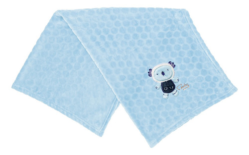 Frazada De Tejido Flannel Extra Suave Con Diseño Bordado