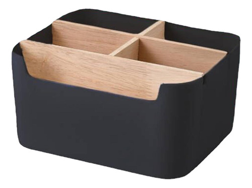 Lápiz Tarjetero Caja Contenedor Cosmético Cuadrado Negro