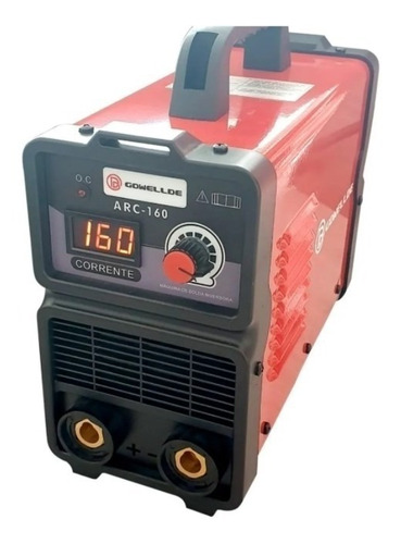 Máquina de solda inverter Gowellde ARC-160A vermelha e preta 220V