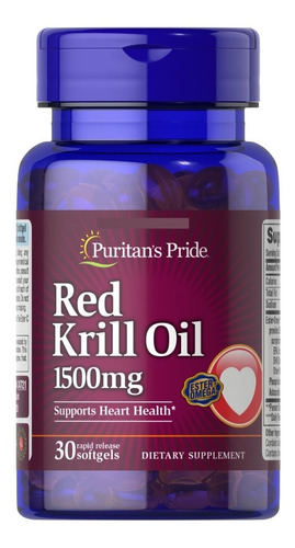 Aceite De Krill 1500mg 30 Cápsulas Blandas / Puritans Pride