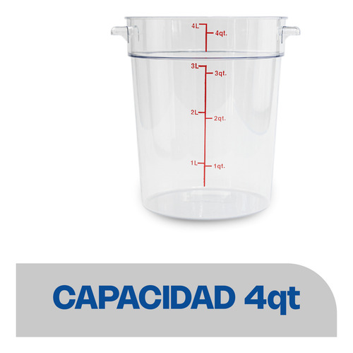 Recipiente Policarbonato Redondo 4qt Caledonia Repore-4