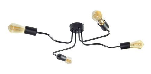 Imagen 1 de 10 de Araña 4 Luces Brazos Vintage Apto Lamparas Led E27 Oferta
