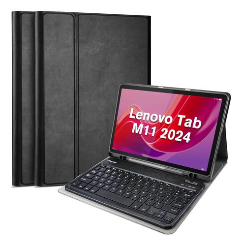 Funda Con Teclado Para Lenovo Tab M11/tab K11 Negro